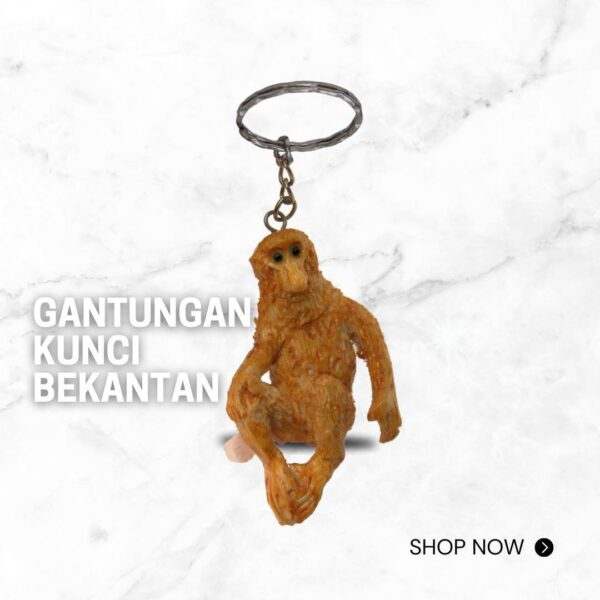 Gantungan kunci kayu bekantan