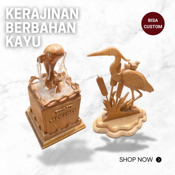 Kerajinan berbahan kayu custom